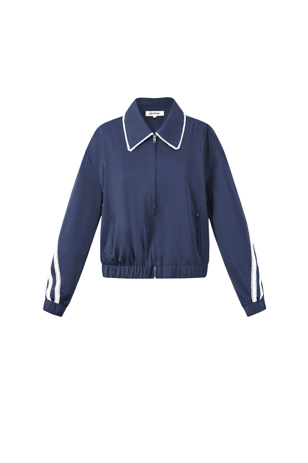 Woven Polyester Fiber Women's Jacket Sporty Color Clash 2-piece Set