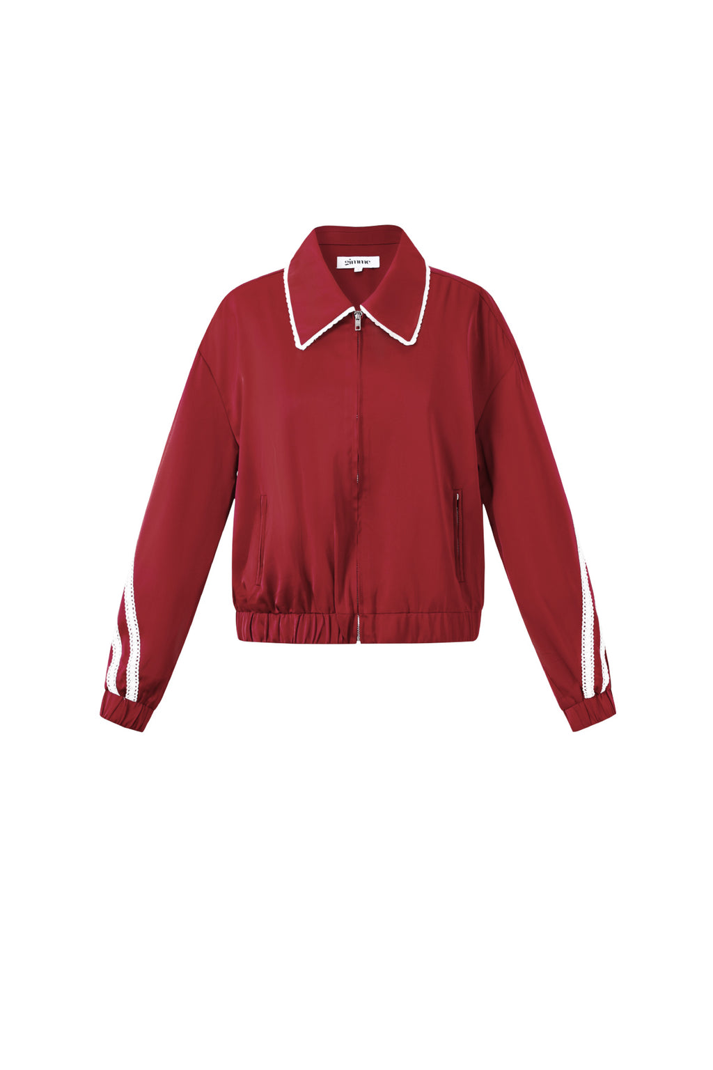 Woven Polyester Fiber Women's Jacket Sporty Color Clash 2-piece Set