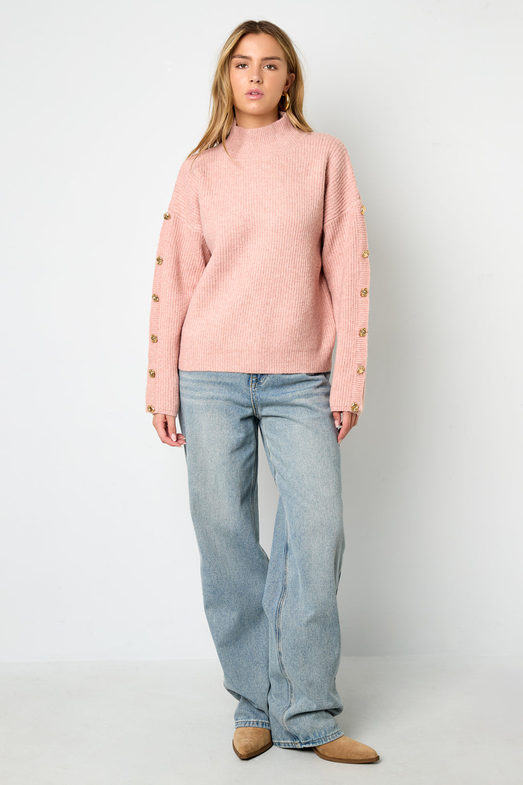 Knitted Polyester Fiber Women's Turtleneck Sweater Casual Solid Color