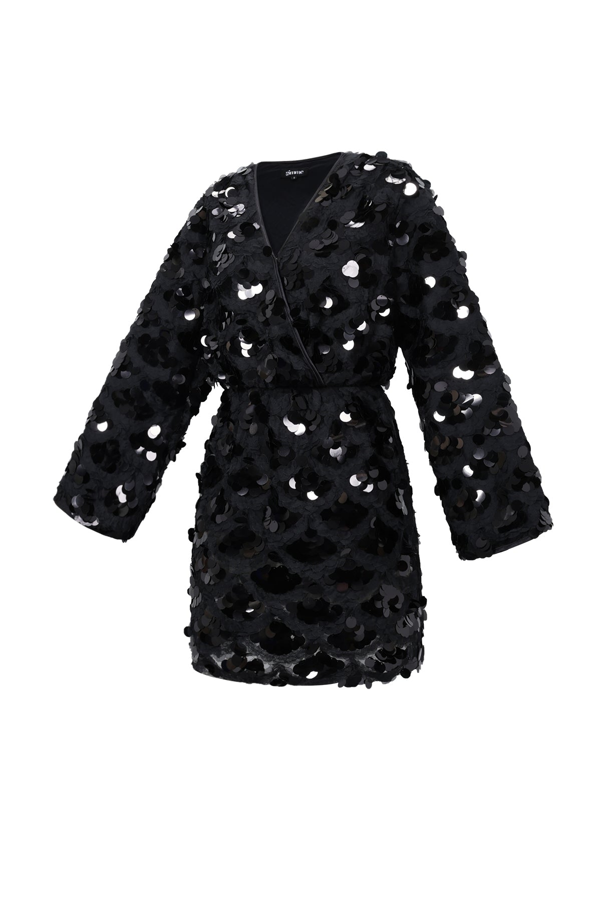 Woven Polyester Fiber Women's Mini Dress Elegant Sequins