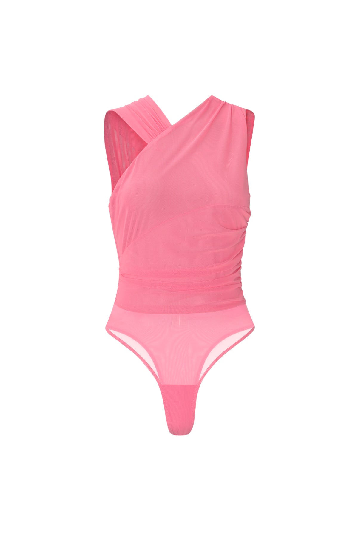 Spandex Shapewear Bodysuit One-Shoulder Design Contouring Fit