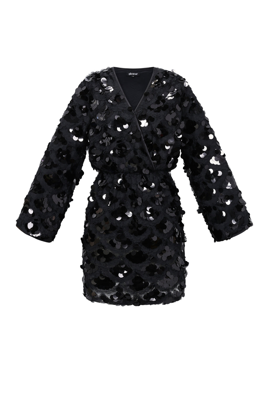 Woven Polyester Fiber Women's Mini Dress Elegant Sequins