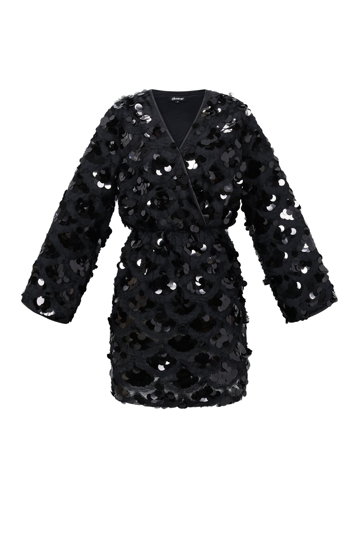 Woven Polyester Fiber Women's Mini Dress Elegant Sequins